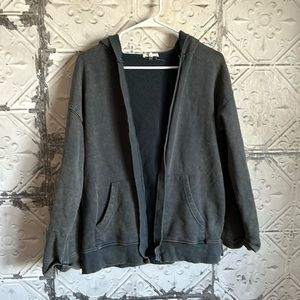 Honey Belle oversized acid ashed hooded cardigan